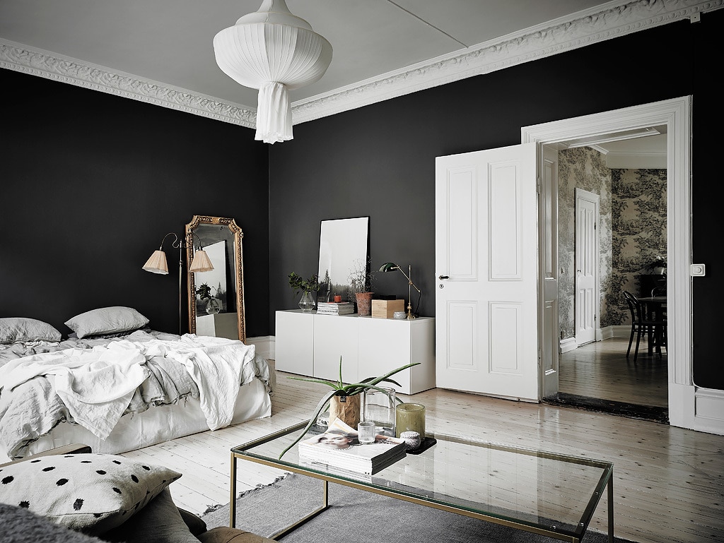 Intérieur scandinave noir et blanc, laissez parler le côté ...