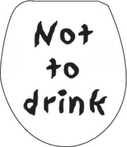 Stickers originaux : le sticker design WC Not to drink Stickers originaux : le sticker design WC Not to drink