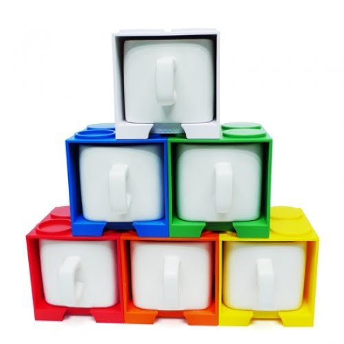 Les mugs cubiques Cubemug façon Lego Les mugs cubiques Cubemug façon Lego