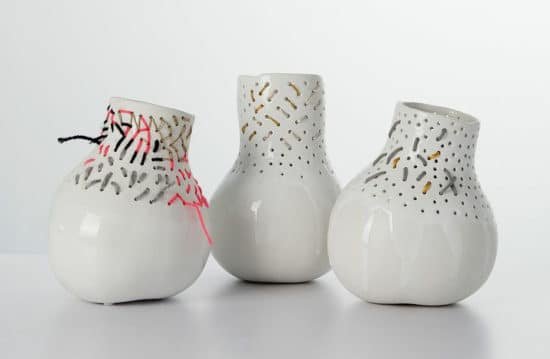 Vase Décoratif - Le vase Butternut Embroidery by Aurélie Mathigot