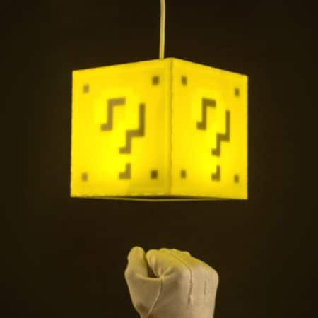 lustre intéractif bloc question Super Mario