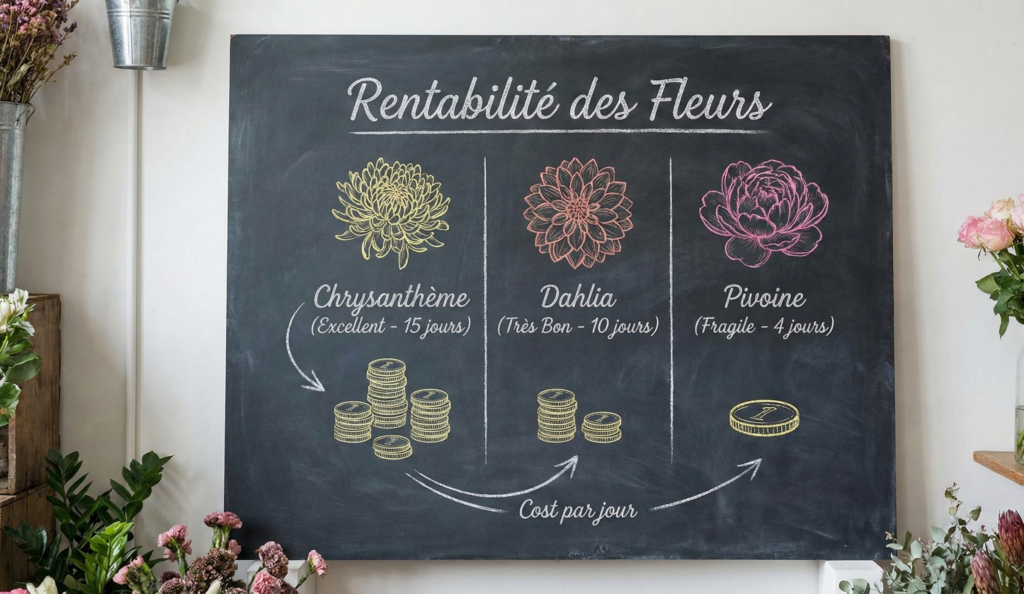 Quelles sont les fleurs les plus rentables selon leur prix et durée de vie