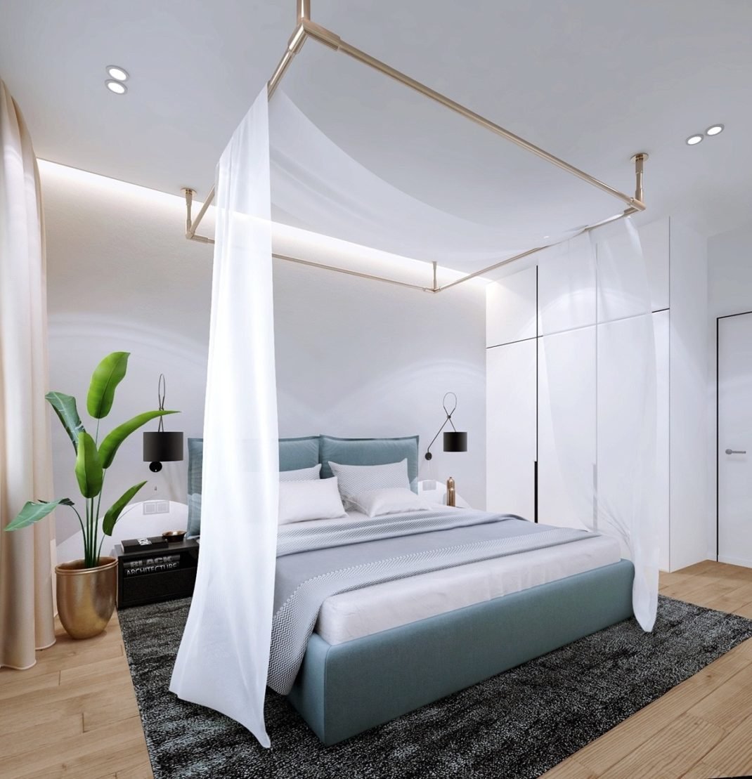 Une chambre aux couleurs apaisantes Une chambre aux couleurs apaisantes