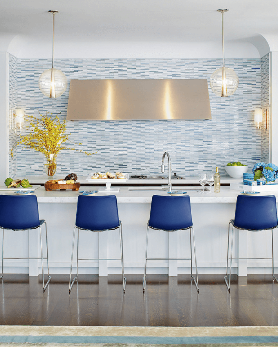 Idées déco pour une cuisine minimaliste la couleur bleue Idées déco pour une cuisine minimaliste la couleur bleue