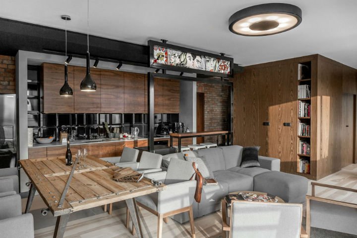 Murs de briques et poutres métalliques deux atouts charme pour votre intérieur