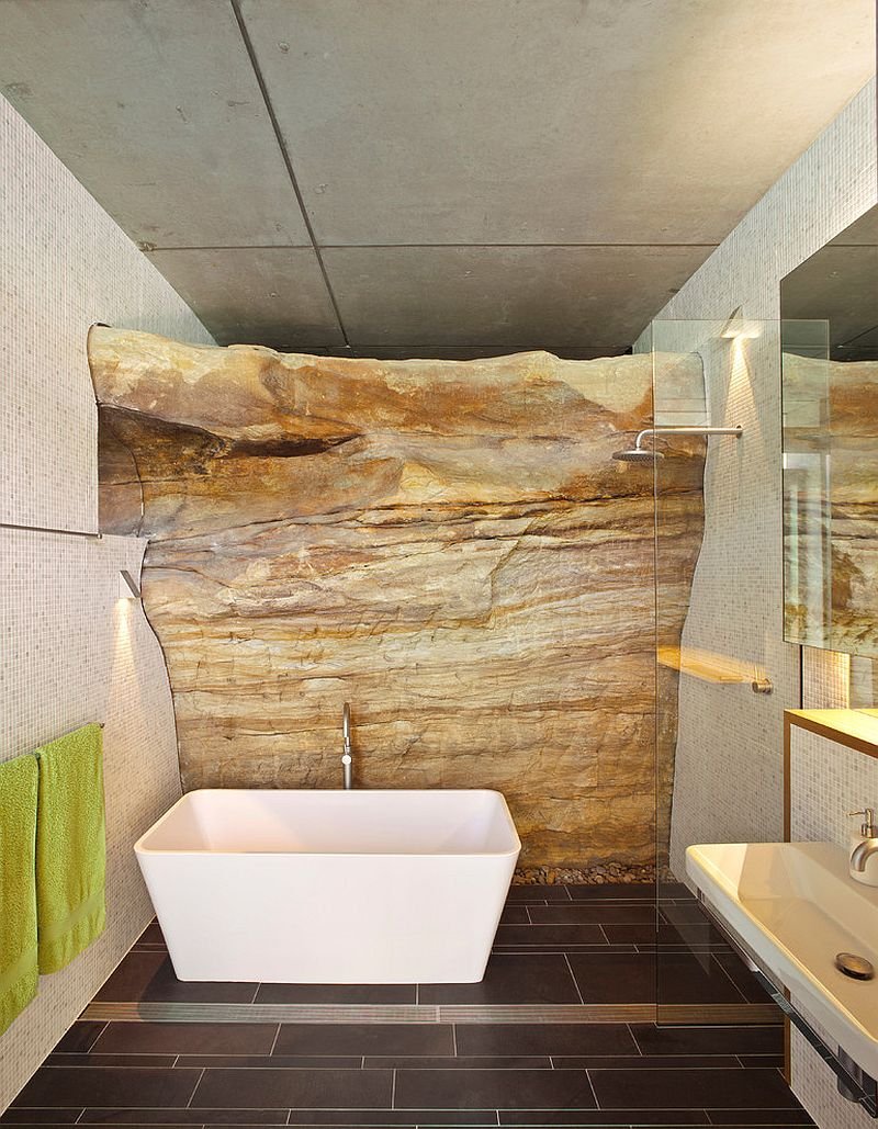 Les murs en pierre modernité entremêlée d'originalité