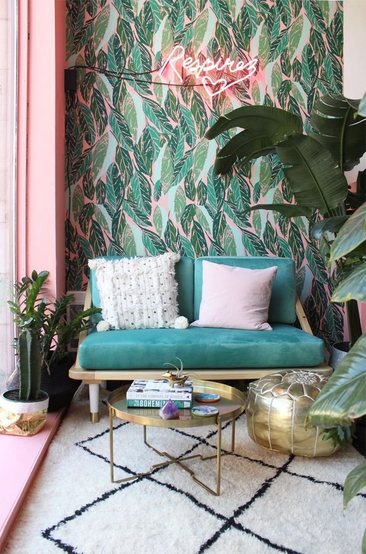 Vert menthe et Rose chaud