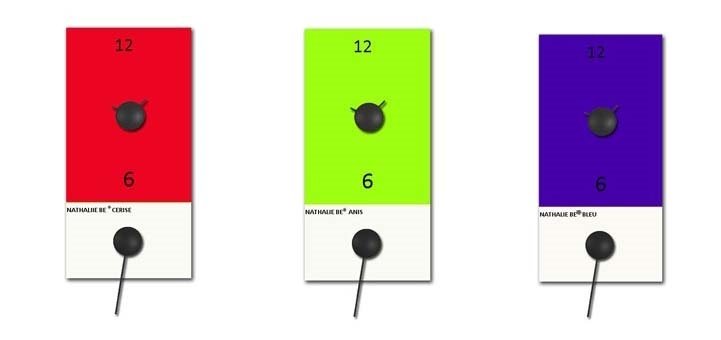 Horloges design : l'horloge nuancier by Nathalie Be