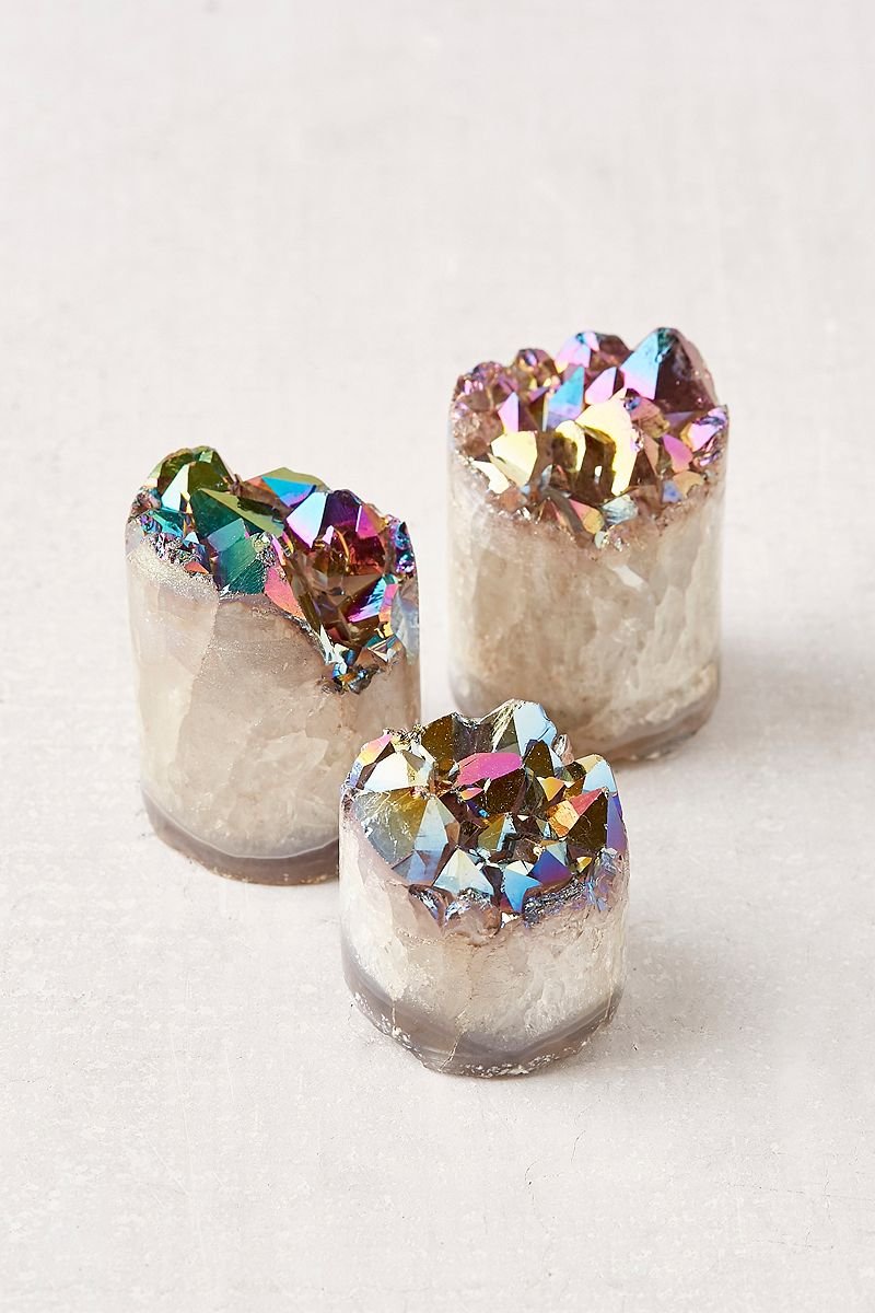 Objets déco tendances avec irisation crystal