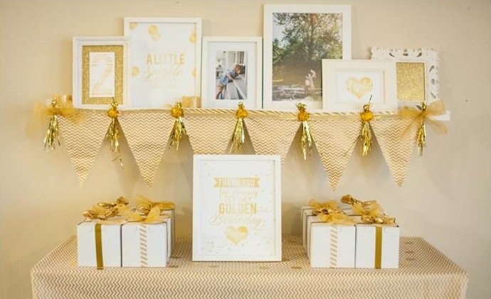 déco d’anniversaire dorée pour être au top de la tendance
