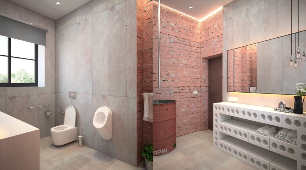 Toujours plus d'inspiration avec ces salles de bains industrielles