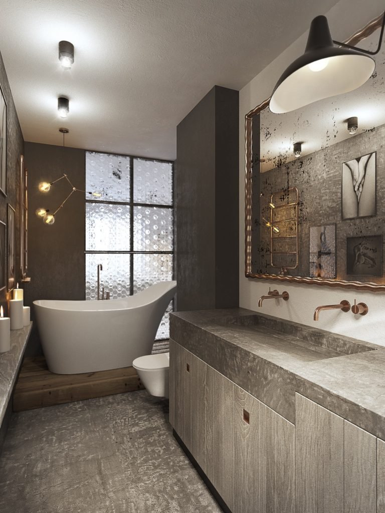 Toujours plus d'inspiration avec ces salles de bains industrielles