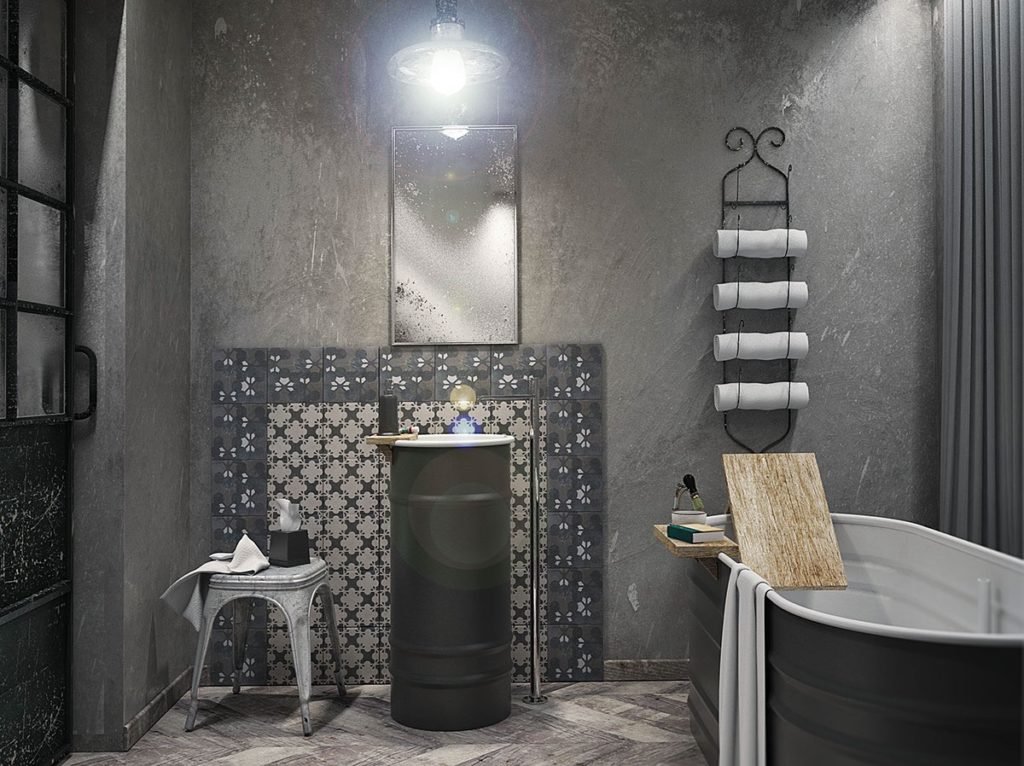 Toujours plus d'inspiration avec ces salles de bains industrielles