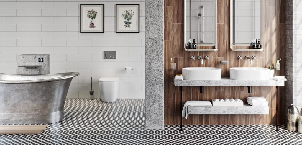 Des salles de bains de style industriel très chic