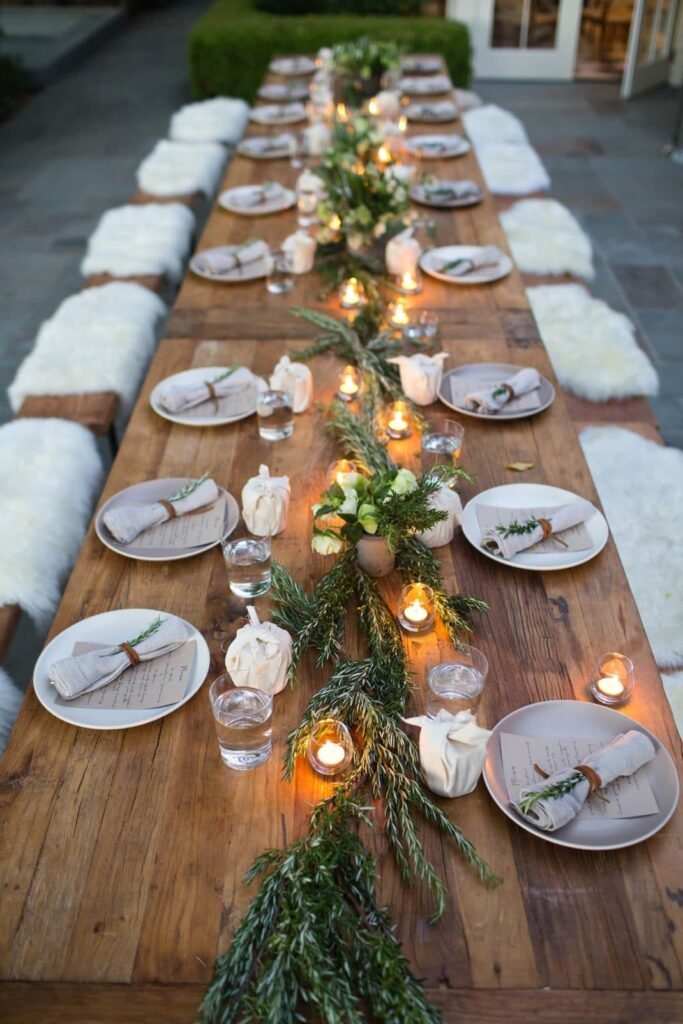 Centres de table de Noël : rester simple