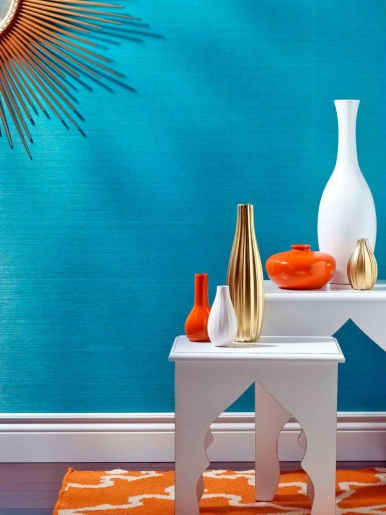 Association des couleurs Turquoise et Mandarine