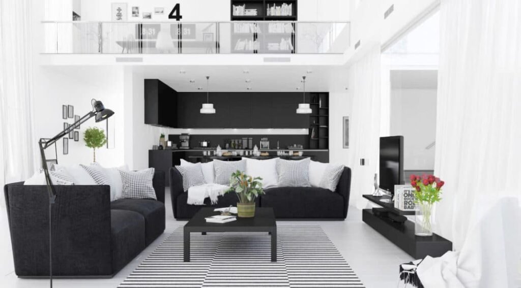 Salons intemporels noir et blanc