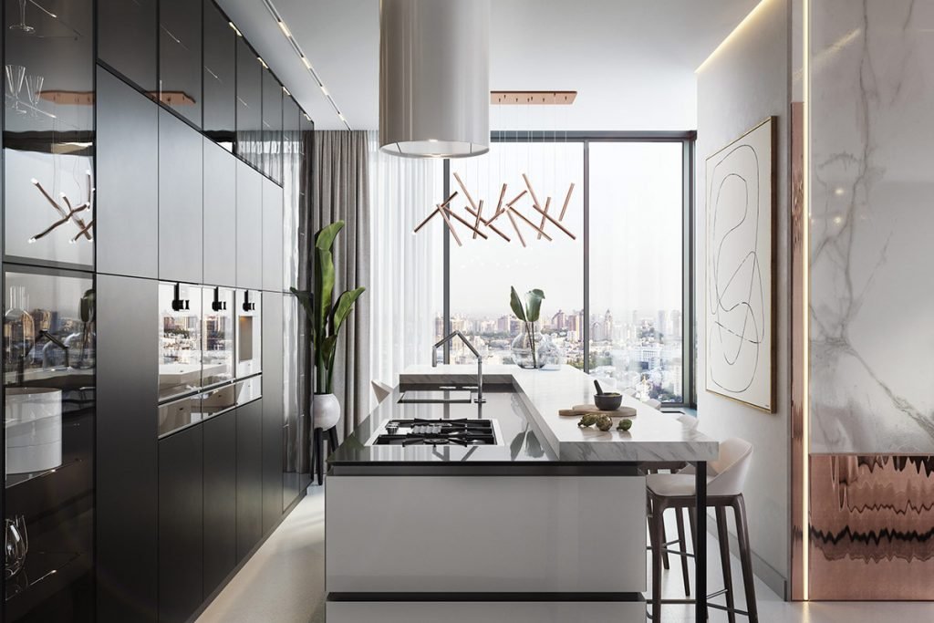 Une cuisine étincelante 