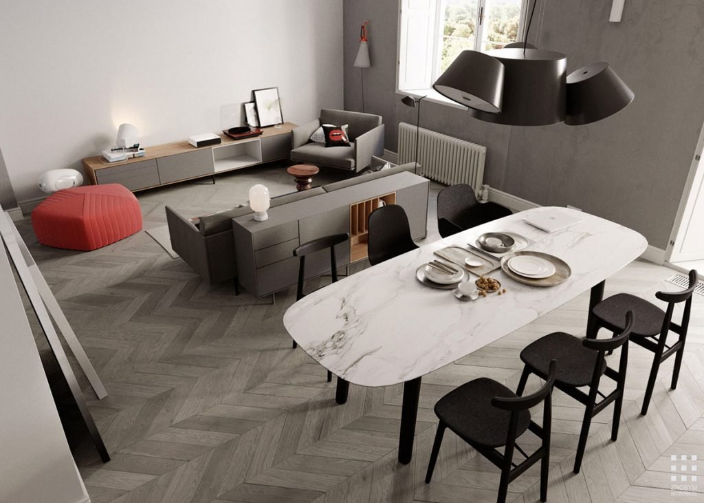 Visite d’une maison monochrome pleine de surprises avec une pièce secrète