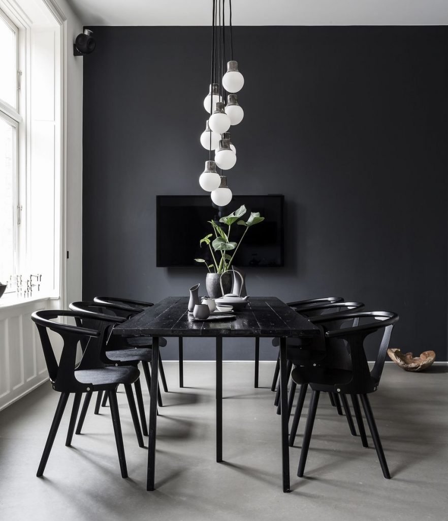 Des salles à manger masculines la petite table noire