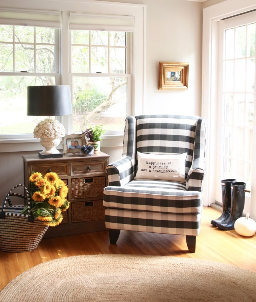 Une décoration noire et blanche