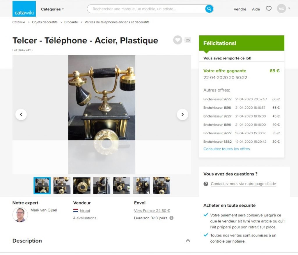 Catawiki - Avis et Test du site d'enchères en ligne d'objets d'exception