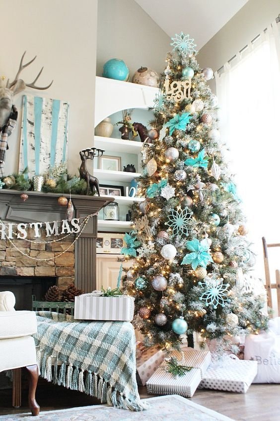 couleurs de Noël 2020 turquoise