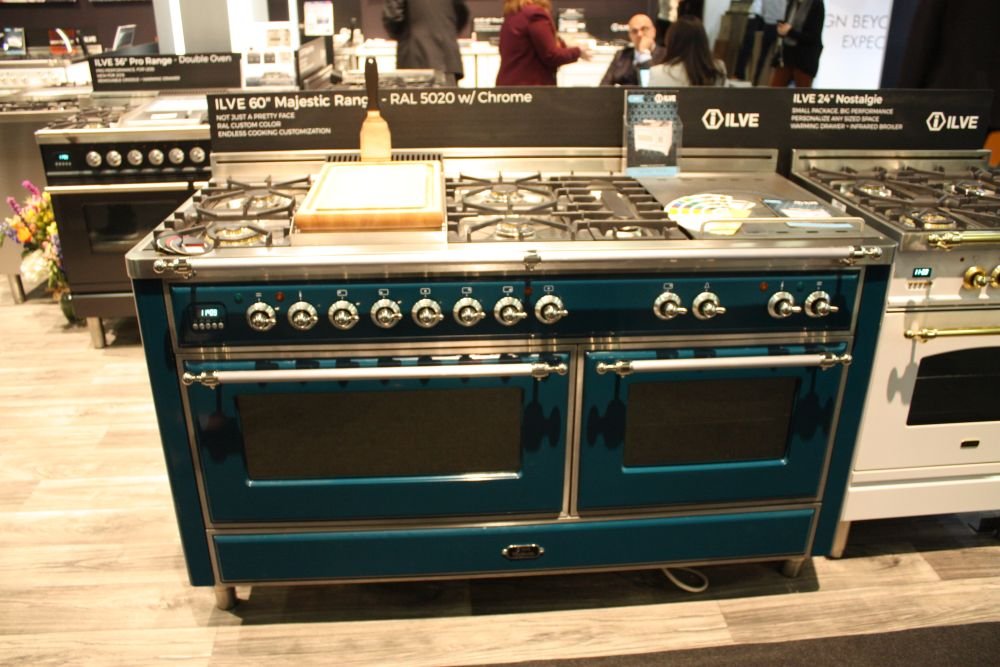 piano de cuisson bleu paon