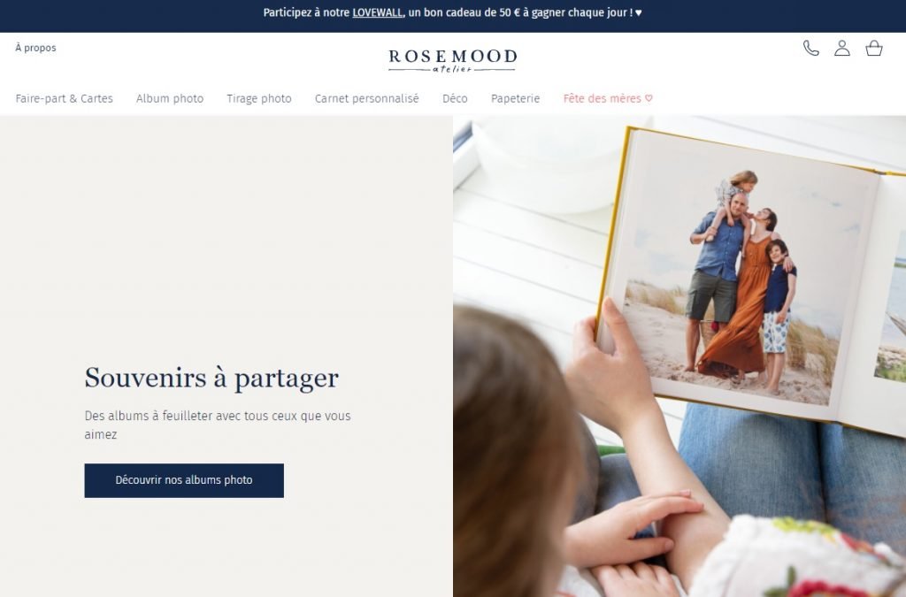 Rosemood Avis et test du site de papeterie personnalisée imprimée