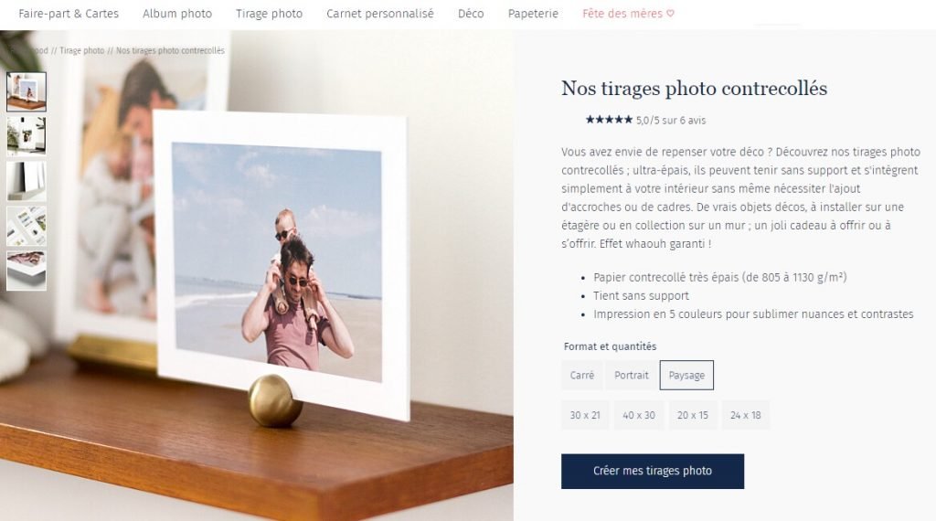 tirage photo personnalisé Rosemood Avis et test