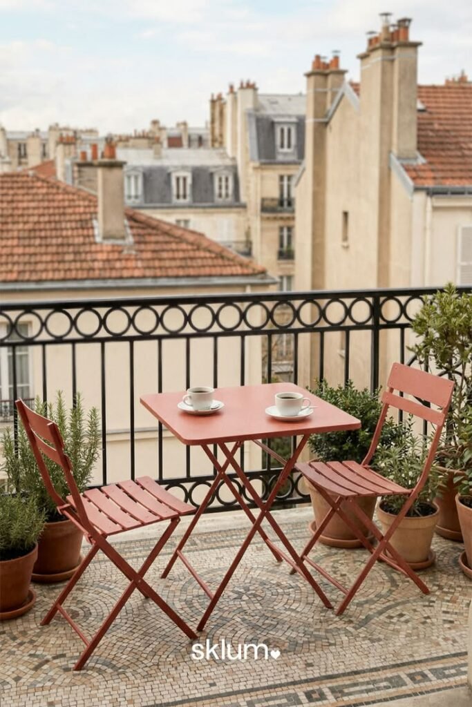 Décoration pour petit balcon Ensemble table et chaises Tamarit Sklum