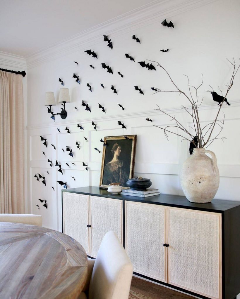 Des chauves-souris sur le mur