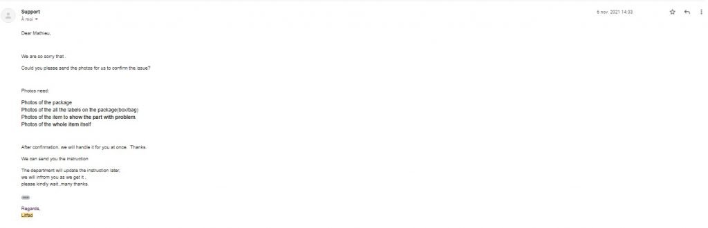 avis service client Litfad