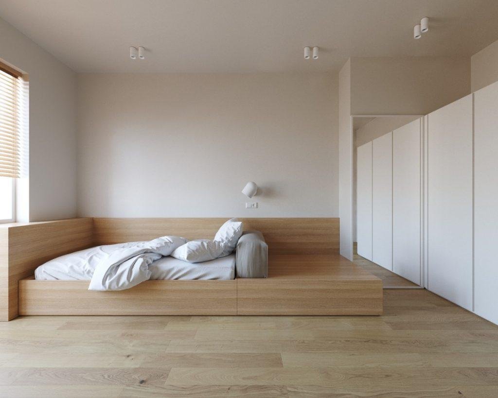 Le mélange des matériaux dans cet intérieur Japandi 3