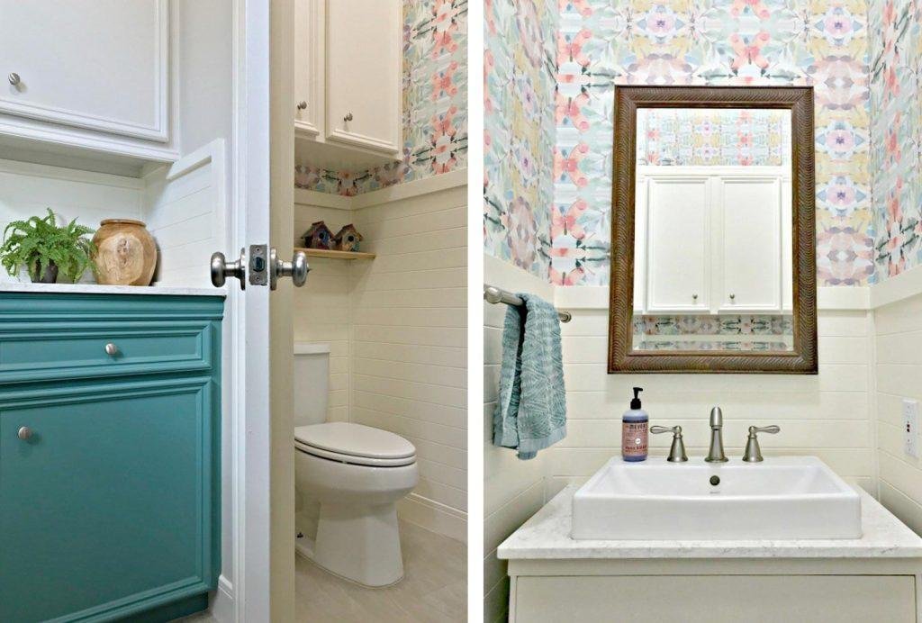 Des toilettes déco avec du papier peint Kaléidoscope