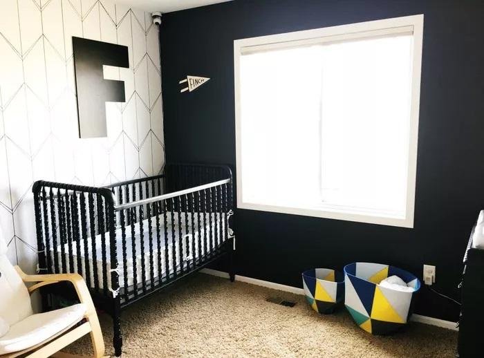 Inspiration pour la chambre de bébé avec accent géométrique