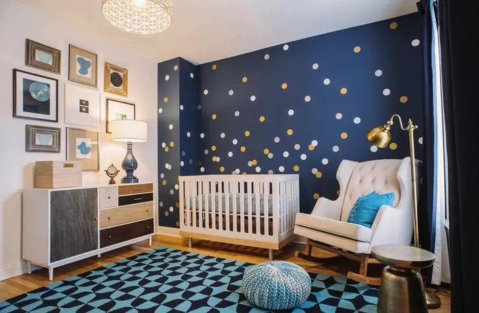 Inspiration pour la chambre de bébé façon nuit étoilée