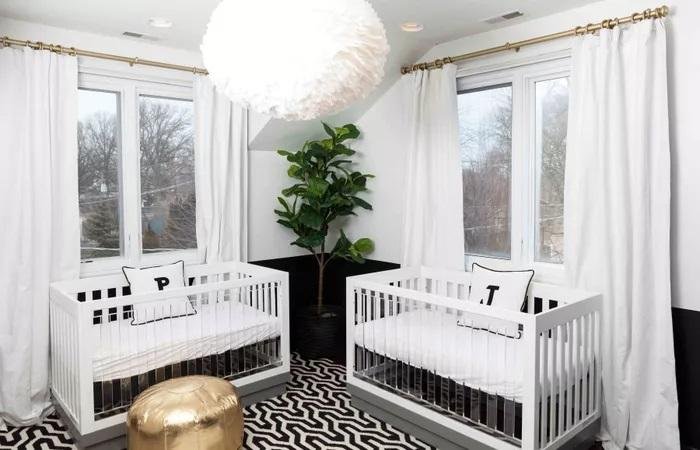 Une chambre de bébé duo moderne