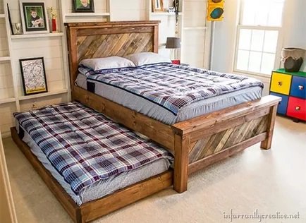 Comment construire un lit en palette avec lit d'appoint roulant