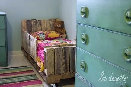 Lit en palette pour enfant fait maison