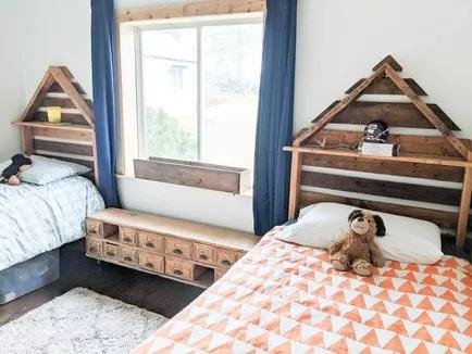 Tête de lit en palettes pour deux personnes