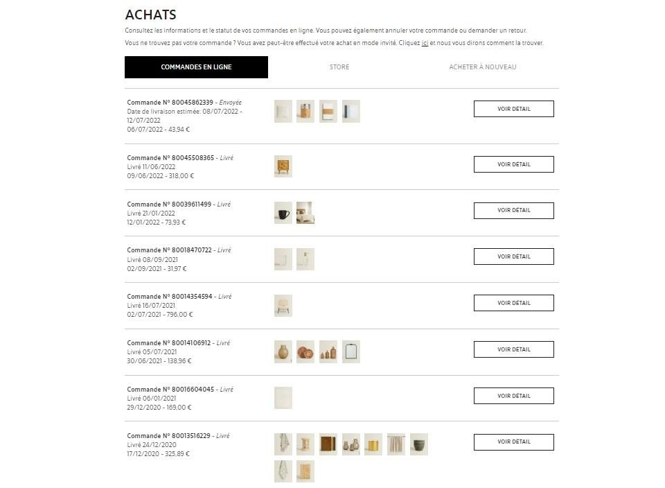 avis et test zara home commandes achats