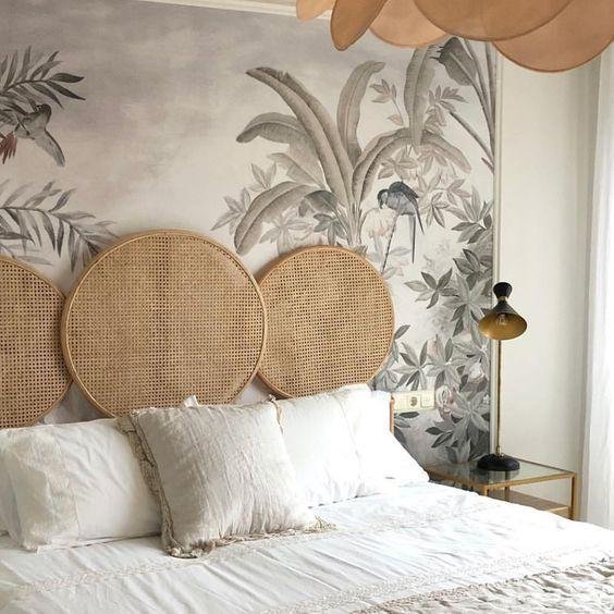Têtes de lit en rotin - 20 idées pour votre chambre à coucher