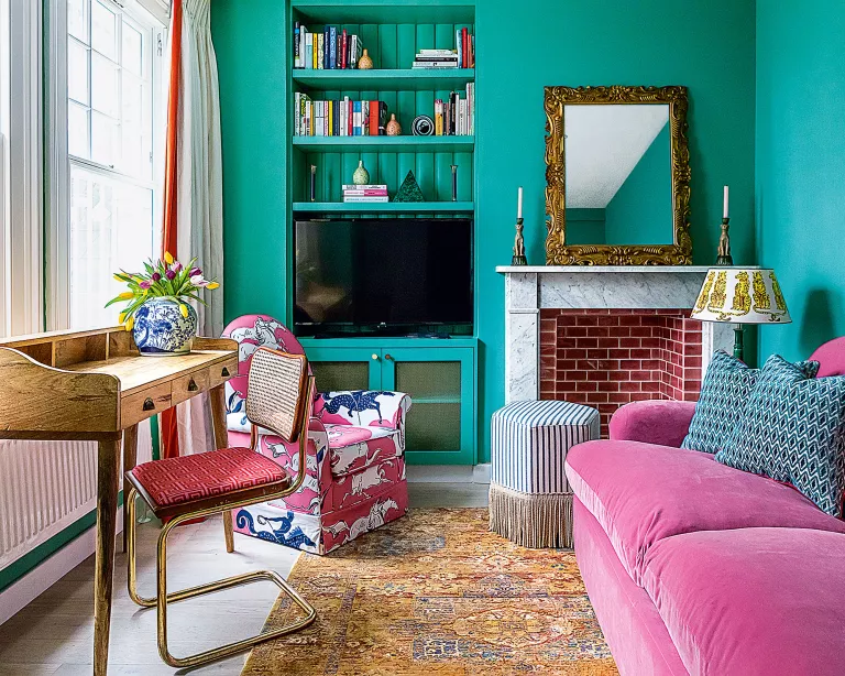 Peignez votre meuble TV de la même couleur que votre mur