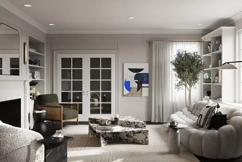 Tendances déco 2023 monochrome à paliers