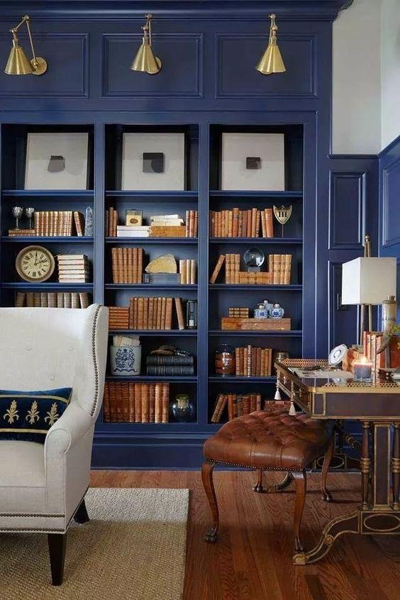 Cuisines et bibliothèques optez pour Dark Navy
