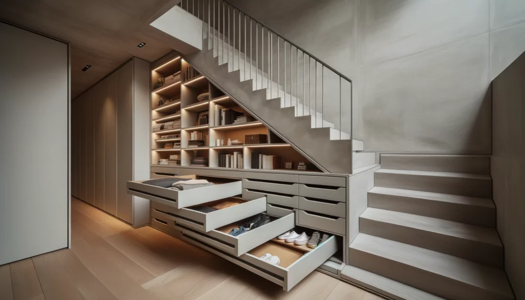 Aménager un espace de rangement sous l'escalier