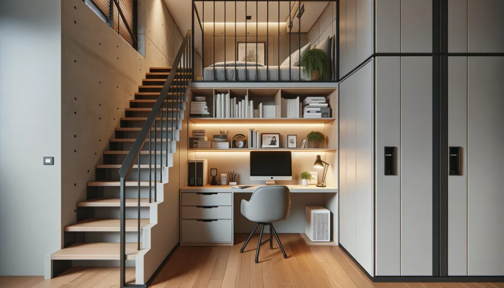 Transformer l'espace sous l'escalier en bureau