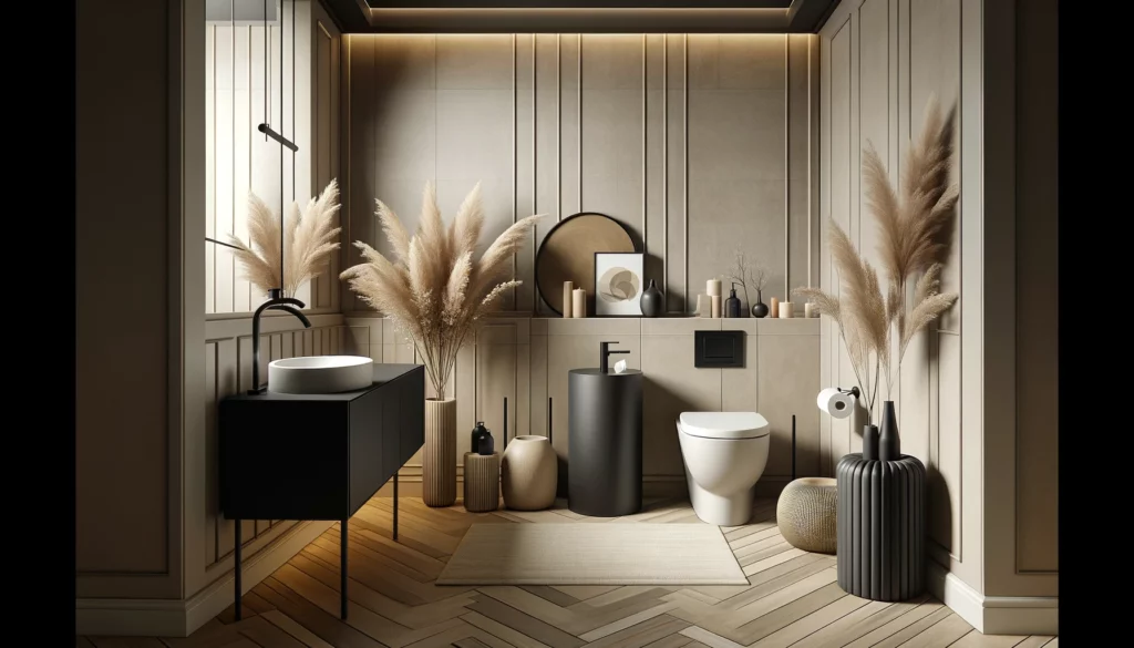 Inspiration pour une deco de toilette chic