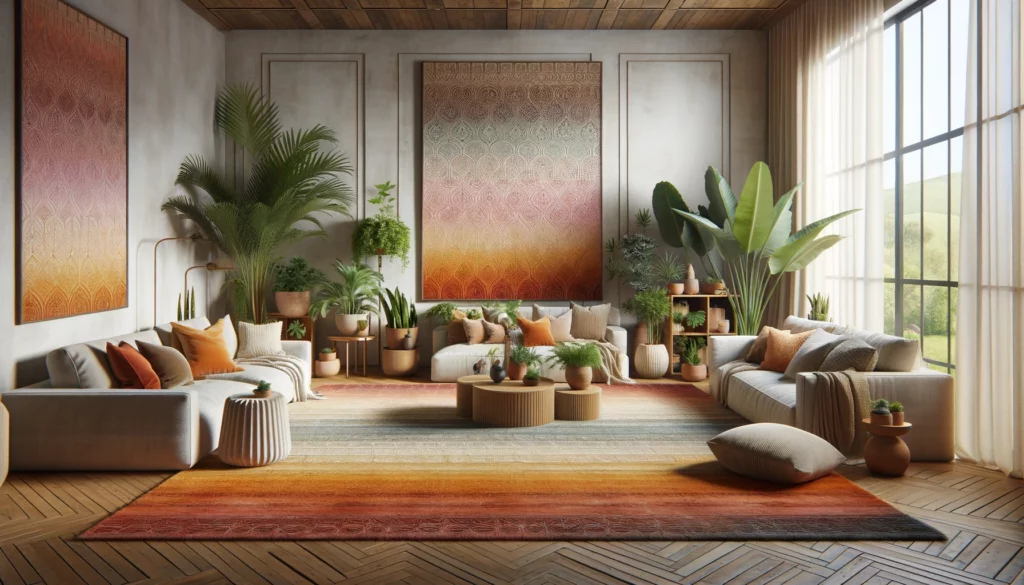 Un tapis berbère dans un intérieur aéré et confortable